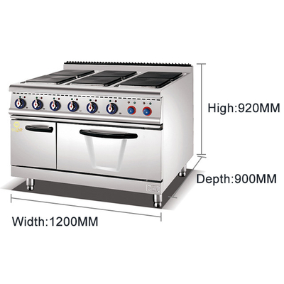 전기 레스토랑 요리 장비 29KW 176kg 스테인리스 스틸 GL-TT-6 모델