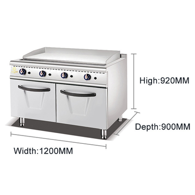 스테인레스 스틸 가스 레스토랑 요리 장비 1.29/1.92Kg/h LPG/NG 소비 18 전력