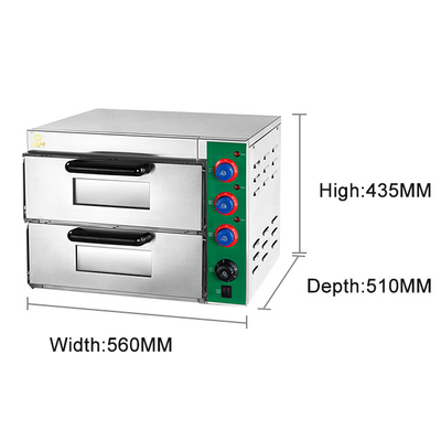 피자 가게의 상업용 베이킹 장비 온도 50-350C 오프라인 차원 560*556*435mm