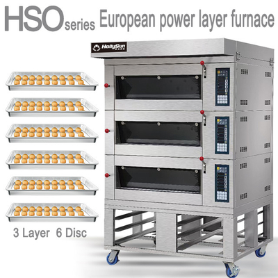 용량 전기 피자 베이킹 오븐 20.7kw 상업용 장비 6 대 380V 50HZ
