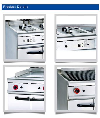 174kg 레스토랑 요리 장비 800×900×850 70 R13/4 가스 연결