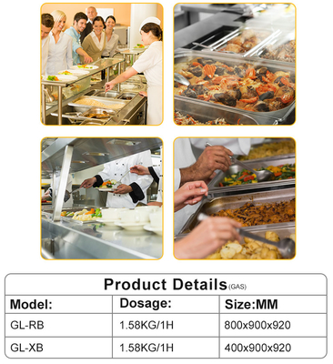 전원 공급 LPG/NG 22 100kg 용량의 상업용 주방 요리 장비