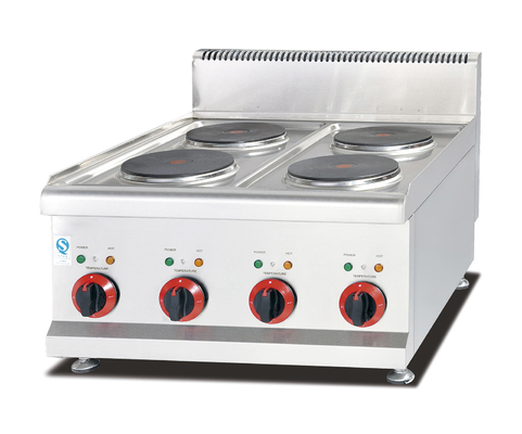 스테인레스 스틸 가스 요리장치 주방 장비 10kw 220V 4 번너 100-400°F