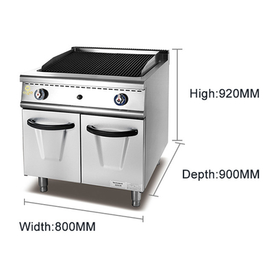 가스 그릴 캐비닛이 있는 스테인리스 스틸 GL RH 1.2Kg/h LPG/NG 레스토랑 요리 장비