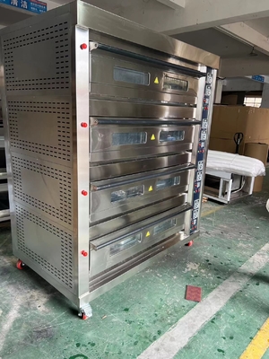 가스 데크 오븐 16 대 용량 베이커리 요리 485g 순량 무게 220V 전원