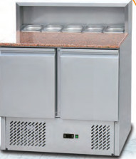 220V/50Hz 2-8°C 온도 범위의 냉장고 샐러드 카운터