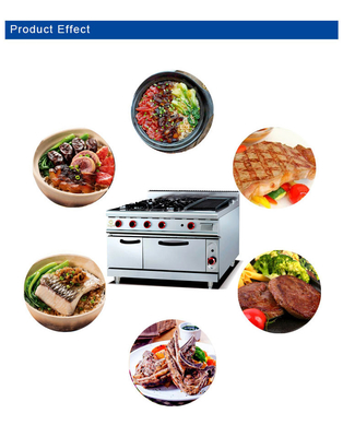 225kg 중량 가스 레인지 그릴 오븐 27Kw 패스트 푸드 주방 장비 / 요리 장비 - GH-999A