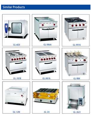 225kg 중량 가스 레인지 그릴 오븐 27Kw 패스트 푸드 주방 장비 / 요리 장비 - GH-999A
