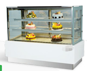 220V/50Hz 케이크 쇼케이스 냉장장고 장비 온도 3C-10C 대리석/무화강 기반