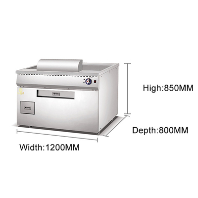 10kW 가스 일본 테판야키 LPG/2800Pa 270kg 무게의 부엌 요리 장비