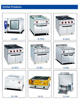 가스 쿼일 달걀 그릴 6.6kg의 순량 무게와 LPG 2800Pa 깔끔한 부엌 요리 장비