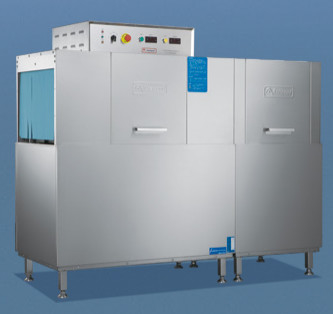 안전 항공기 기종 식기세척기 스테인리스 스틸 SS304 6.7KW 자동 컨베이어 스톱 호텔 장비