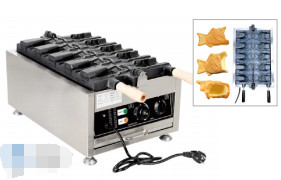 상업용 베이킹 장비 생선 모양 웨이플 220-240V / 50-60HZ를 위한 1.6KW 전기 웨이플 메이커