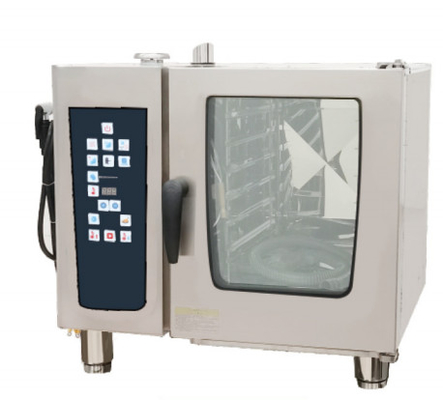 67mm 실버 스테인레스 스틸 콤비 증기 오븐 로스팅 / 증기 25-250°C 온도 조절
