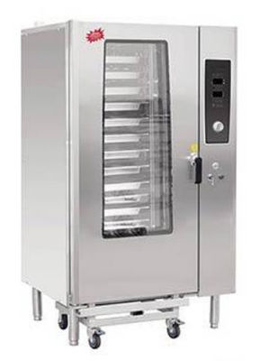 스테인리스 스틸 콤비 증기 오븐 220V-240V 전압 온도 범위 25-250.C 67mm 층 높이