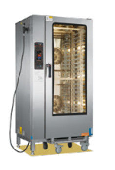 스테인리스 스틸 콤비 증기 오븐 220V-240V 전압 온도 범위 25-250.C 67mm 층 높이