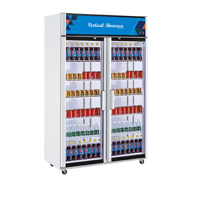 상업용 스테인레스 스틸 음료 디스플레이 냉각기 210L 냉각 부피 220-240v 전압 0-10 온도