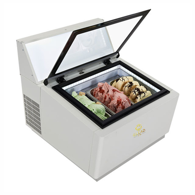 스마트 젤라토 아이스크림 쇼케이스 200W 역주기 해빙 냉장장장비
