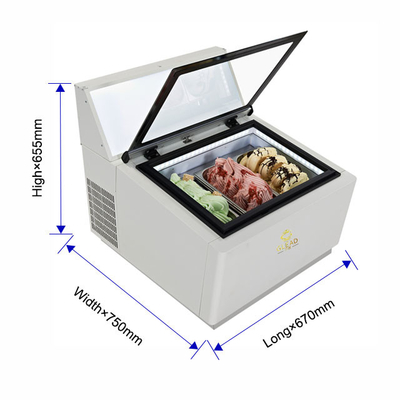 스마트 젤라토 아이스크림 쇼케이스 200W 냉장장고 44KG NW -16.C ~ -18.C 온도 220-240V