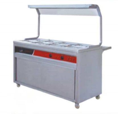 레스토랑 전기 수프 온기 Bain Marie 220-240V 50Hz 0°C~100°C 은 요리 장비