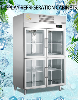 공기 냉각 1000/1200 볼륨 디스플레이 냉장고 700W 전력 5~0°C 온도 디스플레이 단위
