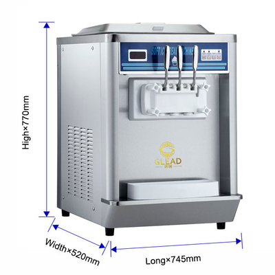 1.7kW 산업 냉장 장치 2x5.8L 호퍼 12-18kg/h 생산 속도 220-240V 전압