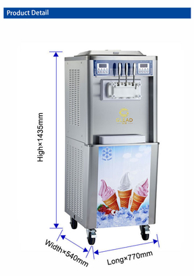 2개의 호퍼와 2x5.8L 용량을 가진 산업용 아이스크림 대량 냉동기
