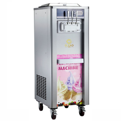 야간 보존 산업용 부드러운 아이스크림 기계 360-460 컵 / h 22-28kg / h 생산 속도 220-240V전압
