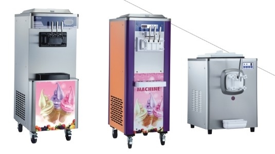 부드러운 아이스크림 기계 6-8kg / h 생산 5L 하퍼 사전 냉각 및 밤 보존