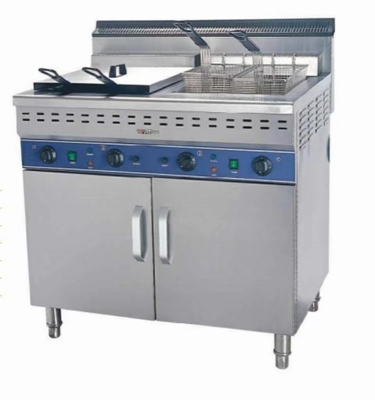 전기 스테인레스 스틸 프라이어 220-240V 0-300°C 레스토랑 요리용 온도