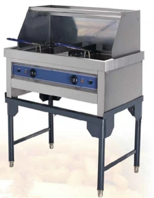 상업용 주방 전기 프라이어 220-240V 스테인리스 스틸 온도 조절 0-300°C