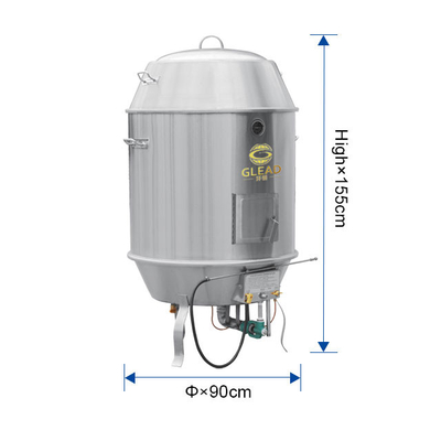 효율성 목탄 가스 전기 로스트 오븐 오븐 12KW 식품 서비스 기계