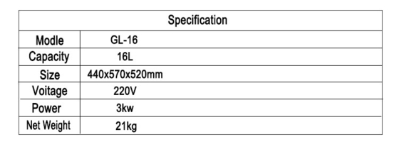 호텔 솔루션 / 호텔 로비 장비 3 kW 튀긴 닭고기 오븐 16L 용량