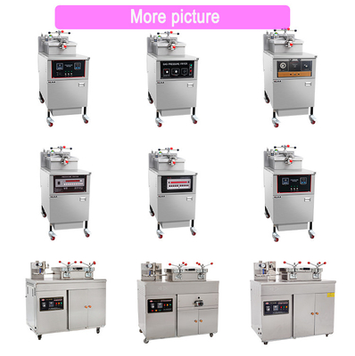 상업용 주방 닭고기 프라이어 25L 용량 13.5 kW 전력 기계 패널 오일 필터 135Kg