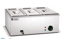 3 탱크 상업용 주방 요리 장비 220-240V/50-60HZ 전압 전기 Bain Marie